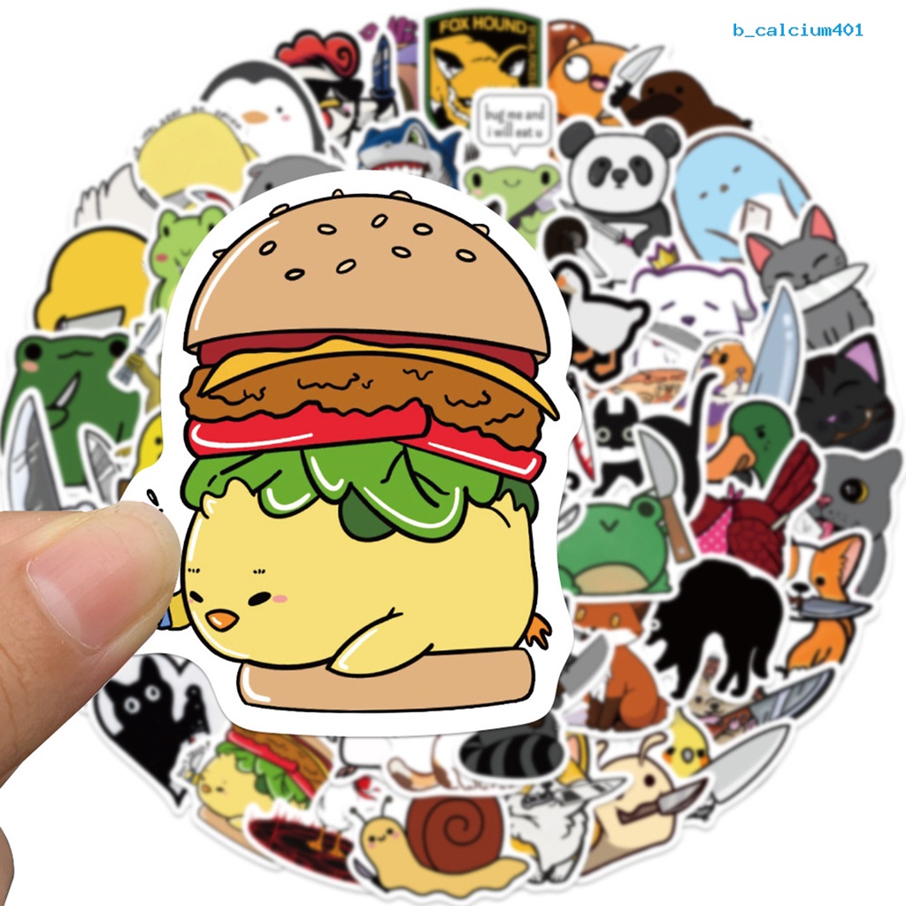 calciwj-60pcs-graffiti-stickers-self-adhesive-rich-elements-waterproof-diy-pvc-cartoon-animals-handbook-sticker