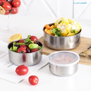 Calciwj 5Pcs Food Storage Bowl Easy to Clean Wear-resistant Stainless Steel Basin for Home