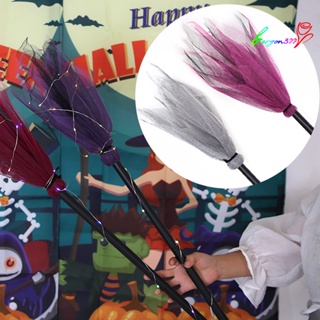 【AG】Broom Toy Colorful Decorative Increase Atmosphere Novelty Flexible Disassembly Application Plastic Children Witch for Halloween