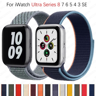 สายนาฬิกาข้อมือไนล่อน สําหรับ iWatch Band 44 มม. 40 มม. 49 มม. 45 มม. 41 มม. 42/38 มม. iWatch Series 7 8 3 6 Se ultra