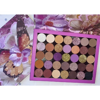 No.2861 Coco Urban Purple Buttlefly - 35 shades colors Palette พาเลตอายแชโดว์ 35 สี เม็ดสีแน่นติดทน