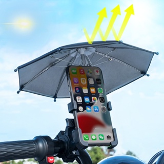 ✨(มีในสต็อก)ที่จับมือถือติดมอเตอร์ไซค์ (มีร่ม)​การฝนตก ปล่อย​ช็อต ป้องกัน​แสงแดด​ ติดก้าน​กระจก ที่ยึดโทรศัพท์