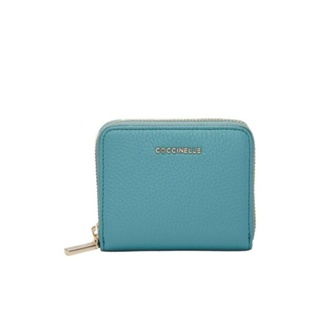 Coccinelle รุ่น Metallic Soft 11A201 กระเป๋าสตางค์ผู้หญิง สี AQUA ขนาด 11.5x9.5x0 cm