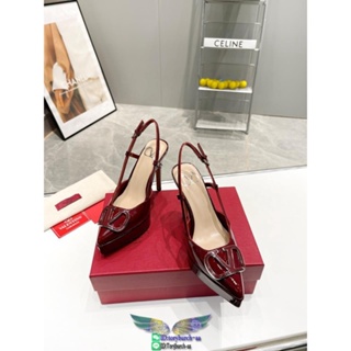 Valentino garavani heeled slingback sandal platform heeled pump slip-on ladies party footwear