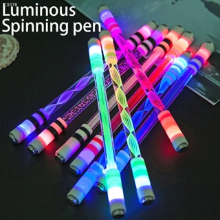 RL Cartoon Demon Slayer Naruto One Piece Luminous Spinning Pen / Foldable Pen Tumble Resistant Light Pen Magnet Rotary