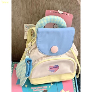 🌜stop🌜กระเป๋าเป้สะพายหลังขนาดเล็กปุ่มกระเป๋านักเรียนขนาดเล็กน่ารัก Mini Small Bag Backpack หญิง