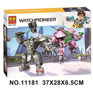 ✆✕ใช้งานร่วมกับ Lego Overwatch D.VA vs. Reinhardt Sledgehammer 75973 ของเล่นตัวต่อประกอบ 50004