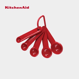 KitchenAid Plastic 5pc Measuring Spoon Set - Empire Red เซตช้อนตวงไพลาสติก 5 ชิ้น
