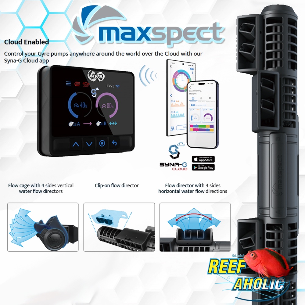 New!! Reef-Aholic Maxspect Gyre Flow Wave Maker Pump XF350 Cloud ...