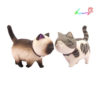 【AG】9Pcs Cute Rotary Cartoon Doll Cat Toy Desktop Ornament Cake Kids Gift