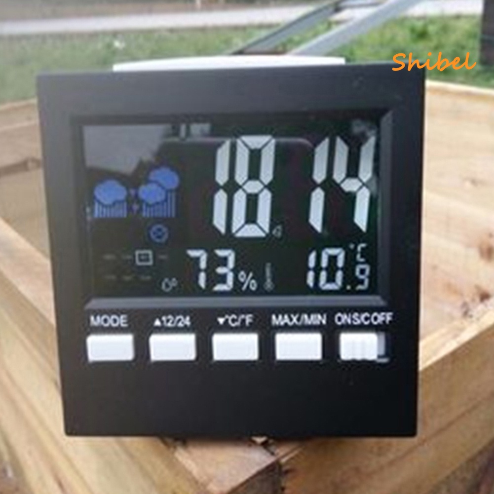 hl-นาฬิกาปลุก-เทอร์โมมิเตอร์-วัดอุณหภูมิ-ความชื้น-แบบไร้สาย