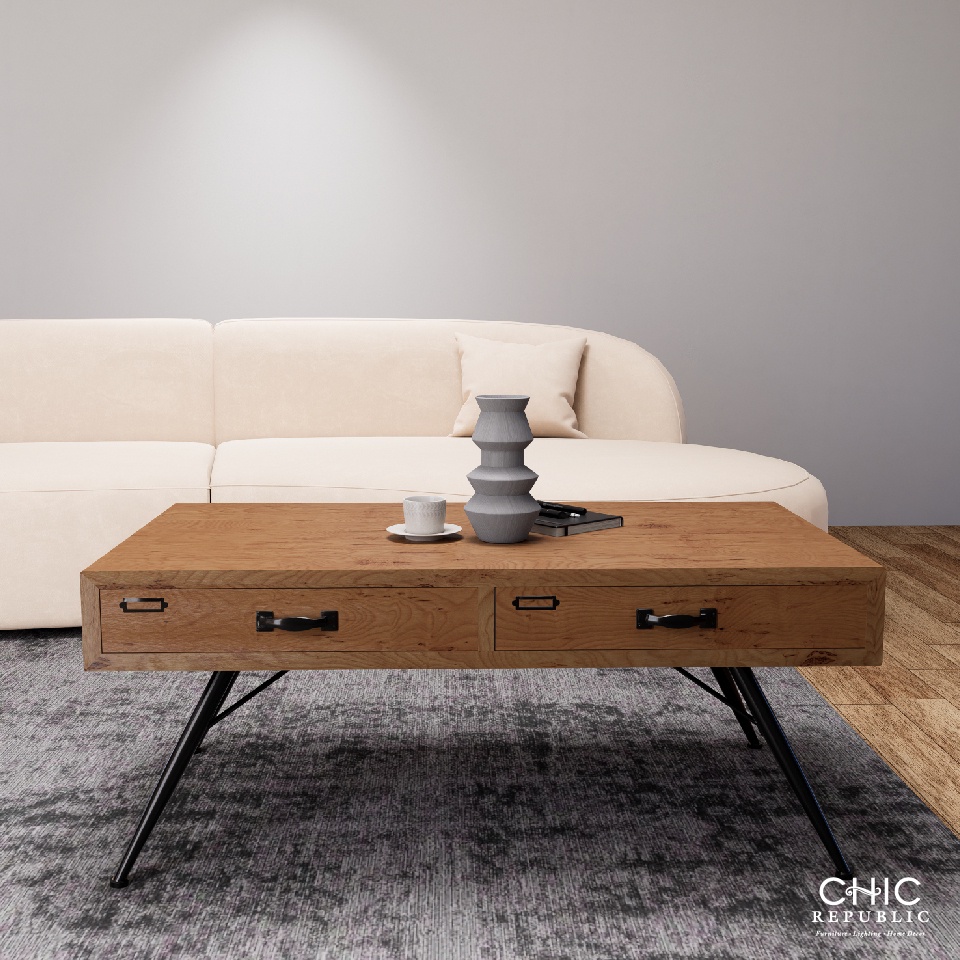 Chic Republic RONDA/110,โต๊ะกลาง - สี ธรรมชาติ/เทาาเข้ม | Shopee Thailand