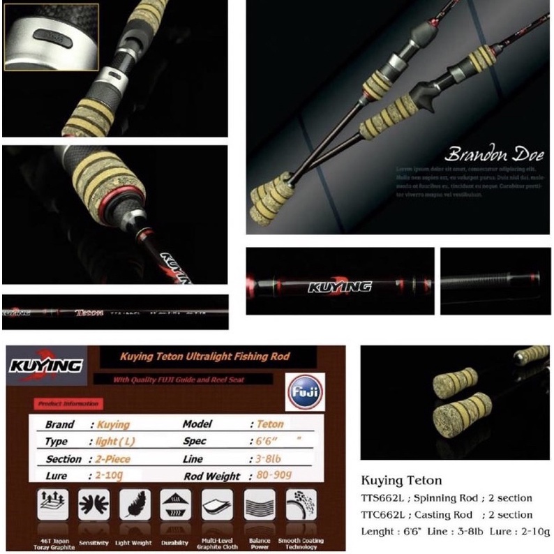 คัน-kuying-teton-ultralight-fishing-rod-เบท-สปิน