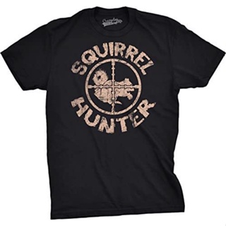 Squirrel Hunter T Shirt Funny Hunting Shirt Gift For Hunters Hilarious Rude Tee : เสื้อผ้า รองเท้า และเครื่องประดับ