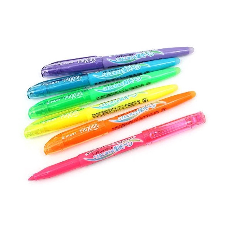 ปากกาไฮไลด์ลบได้-ปากกาเน้นข้อความ-ญี่ปุ่น-chanel2hand99-pilot-frixion-light-erasable-highlighter-6-color-sfl-60sl-6c