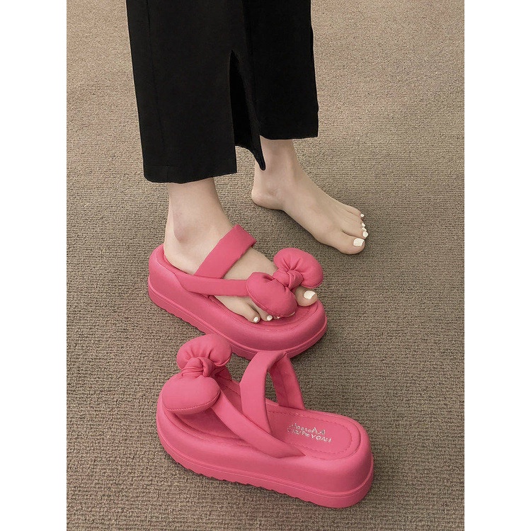 รองเท้าแตะ-พื้นหนา-ประดับโบว์-เหมาะกับเดินชายหาด-แฟชั่นฤดูร้อน-สําหรับผู้หญิง-2023