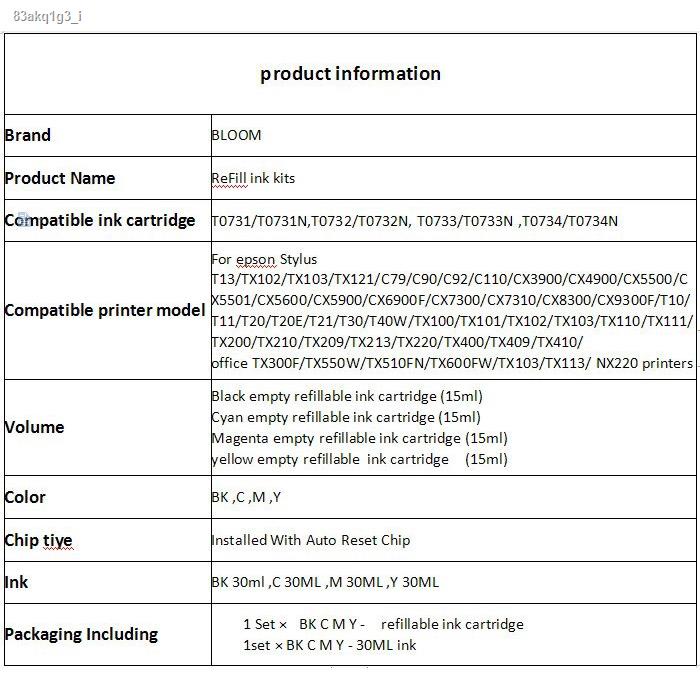 refill-ink-kit-for-epson-t0731-73n-ink-cartridge-for-epson-stylus-tx200-tx210-tx209-tx213-tx220-tx400-tx409-printer