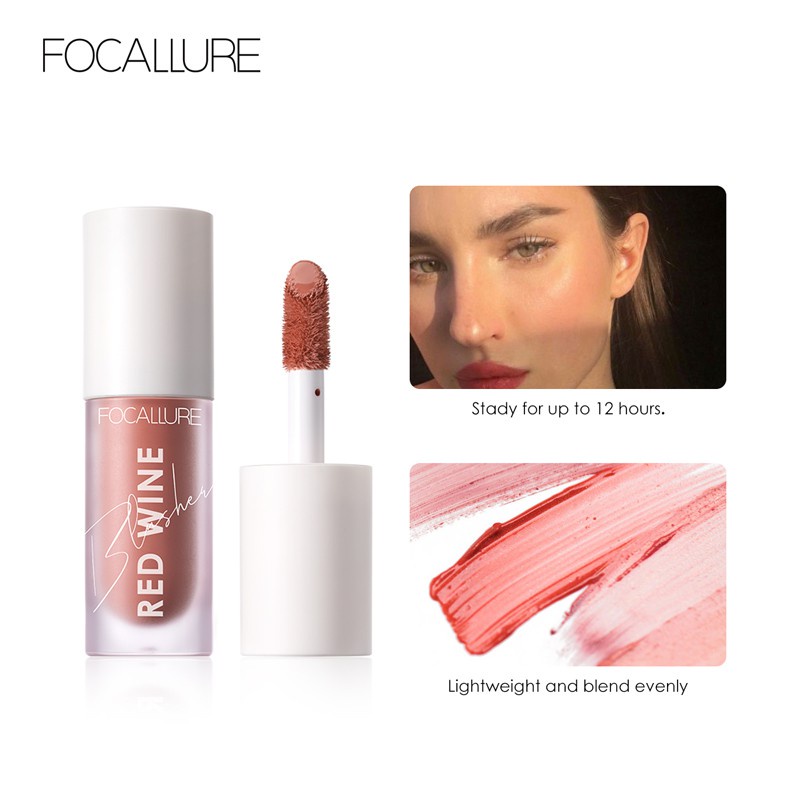 Focallure Hangover Liquid Blush Natural Cheek Face Make Up Red Wine