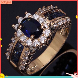 (Bologna) ของขวัญเครื่องประดับแหวนนิ้วมือผู้หญิงวินเทจ Cubic Zirconia