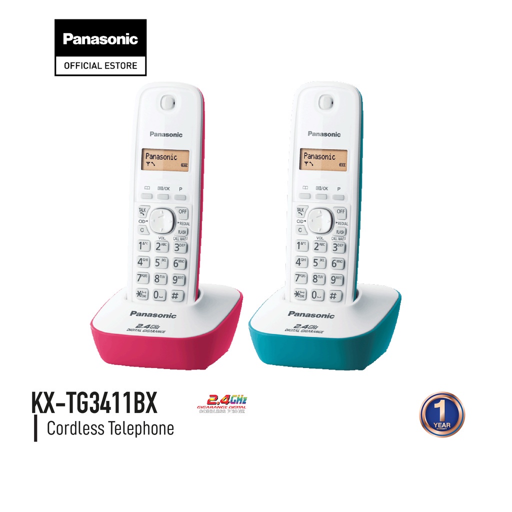 รูปภาพของPanasonic Cordless Phone KX-TG3411BX 2.4 GHz โทรศัพท์ไร้สาย โทรศัพท์สำนักงาน โทรศัพท์บ้านลองเช็คราคา