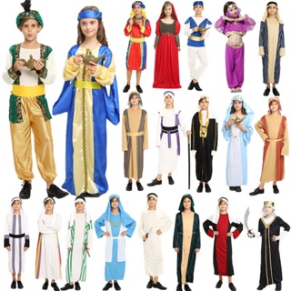 ۩♤♈ชุดฮาโลวีนเด็กผู้หญิงแสดง Aladdin Prince Middle East Dubai United Arab Emirates แสดงชุดอาหรับ