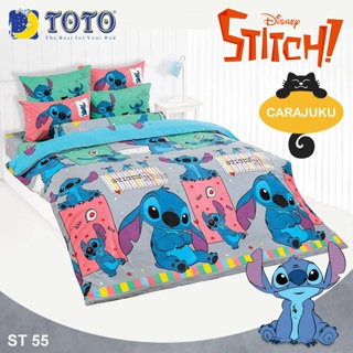 TOTO ชุดผ้าปูที่นอน สติช Stitch ST55 #โตโต้ ชุดเครื่องนอน ผ้าปู ผ้าปูเตียง ผ้านวม สติทช์
