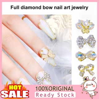 [B_398] 10Pcs/Pack Manicure Decoration Decorative to Apply Alloy Art Accessories Bowknot Rhinestone for Personal Use