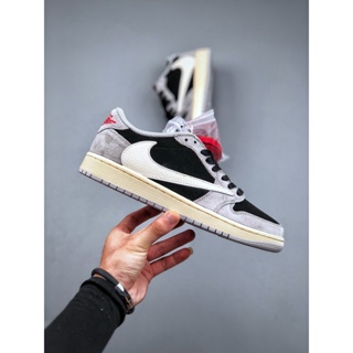 ♟❡รองเท้าผ้าใบ nike แท้100% ผู้ชาย ผู้หญิง ✙✤๑♨【ขนส่งฟรี】Travis Scott x Air Jordan 1 Low OG SPของแท้ 100%  รองเท้าผ้ารอง