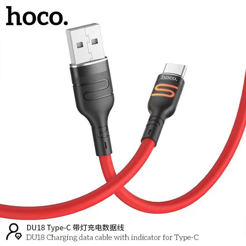 sale-hoco-du18-สายชาร์จ-fast-charging-data-cable-fast-chargig-3a-1เมตร-พร้อมส่ง