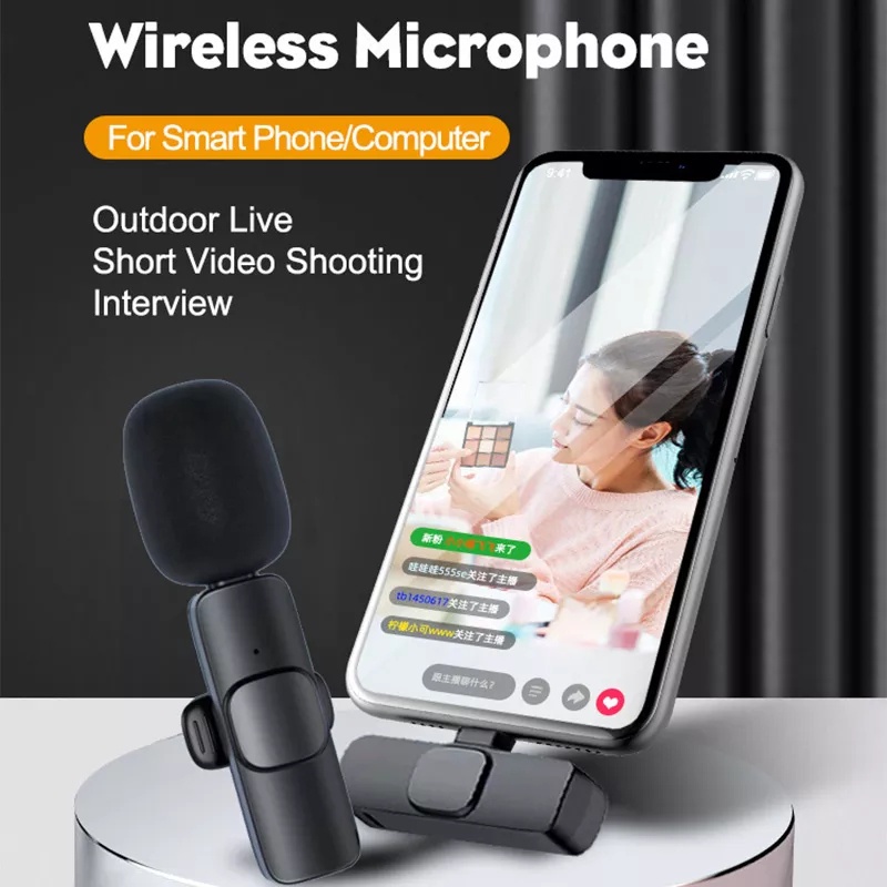 จัดโปร-wireless-microphone-ไมโครโฟนไร้สายแบบพกพาใช้สําหรับ-รุ่น-k9-สมาร์ทโฟน-ไมค์ไร้สายหนีบเสื้อ-ไมค์หนีบปกเสื้อ