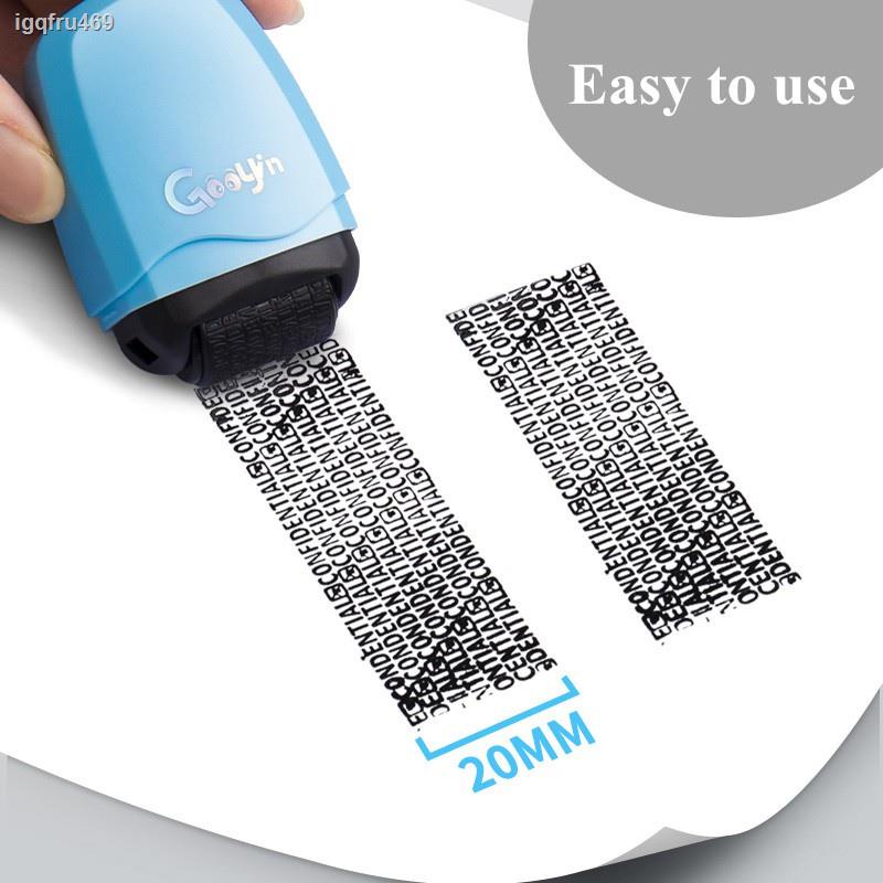 Portable Security Stamp Roller Type Smear Pen AntiLeakage Privacy