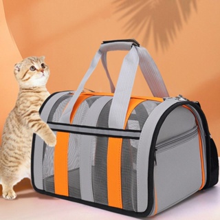 กระเป๋าใส่โน๊ตบุ๊คแบบพกพาเดินทางแบบพับสำหรับสัตว์เลี้ยงมีแถบสะท้อนแสงสำหรับ Tas Carrier สัตว์เลี้ยงแบบพกพาสำหรับกระเป๋าส