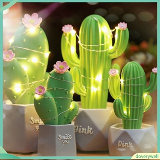 &lt;Doverywell&gt; Lovely Cactus โคมไฟ Led สําหรับตกแต่งห้องนอนเด็ก