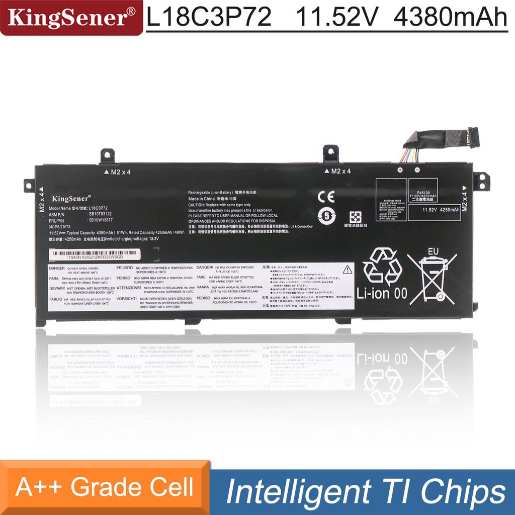 Chinoket L18M3P74 L18C3P72 Laptop Battery for Lenovo ThinkPad T490 T495