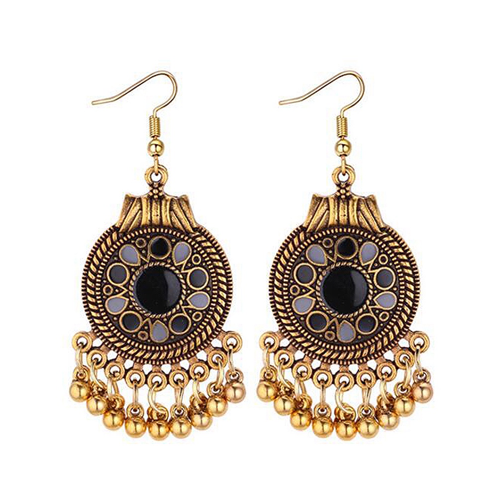 b-398-women-ethnic-tassel-disc-bead-pendant-long-hook-earring-jewelry
