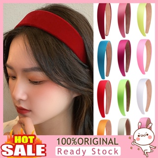 [B_398] 3cm Women Hairband Wide Colorful Comfortable High Toughness Hair Accessories Photo Prop Pure Color Hair Hoop for Daily Life