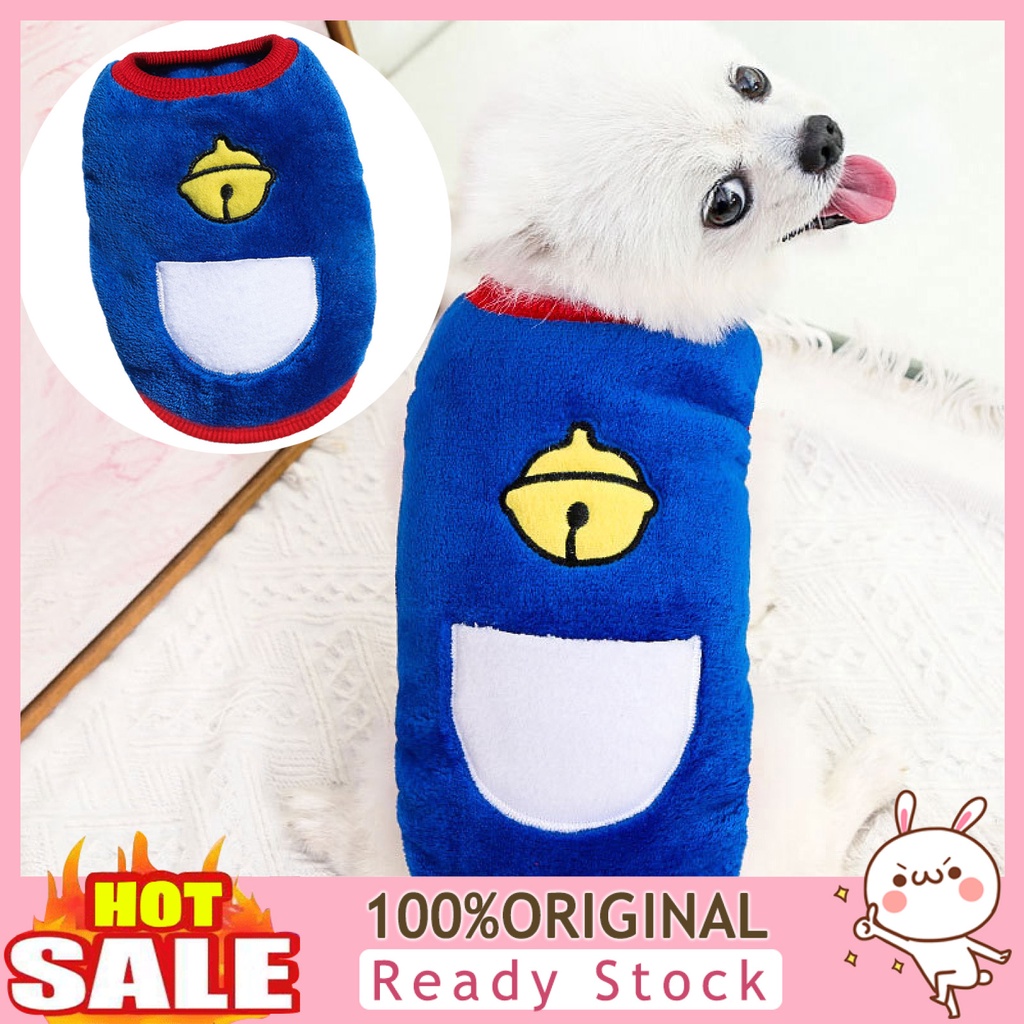 b-398-pet-shirt-bell-pattern-warmth-skin-friendly-thickened-dog-cats-vest-outfit-for-winter