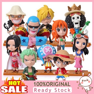 CH 10Pcs One Piece Full Set of Characters Luffy Model Toys Car Bedroom Decoration