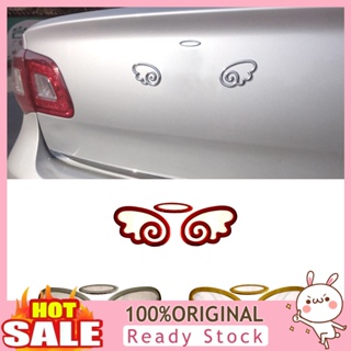 [B_398] Car Styling Lovely 3D Wings Sticker Vehicle Logo Decal Decoration