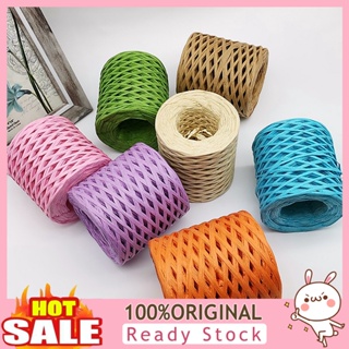 [B_398] 1 Roll Raffia Yarn Widely Applied Wrapping Raffia Straw Packaging Paper Yarn for DIY