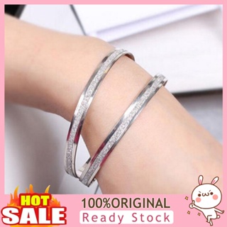 [B_398] Bangle Exquisite Fadeless Women Middle Frosted Circle for Party Dating