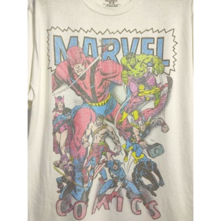 เสื้อยืด มือสอง ลายการ์ตูน Marvel อก 40 ยาว 28