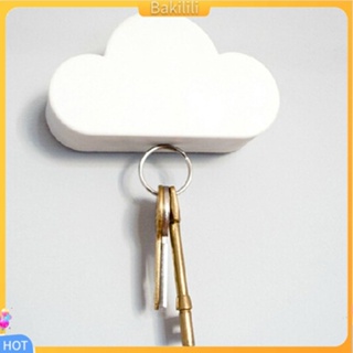(Bakilili) Creative Cloud Shaped Magnetic Self Adhesive Home Wall Key Holder Rack Hanger
