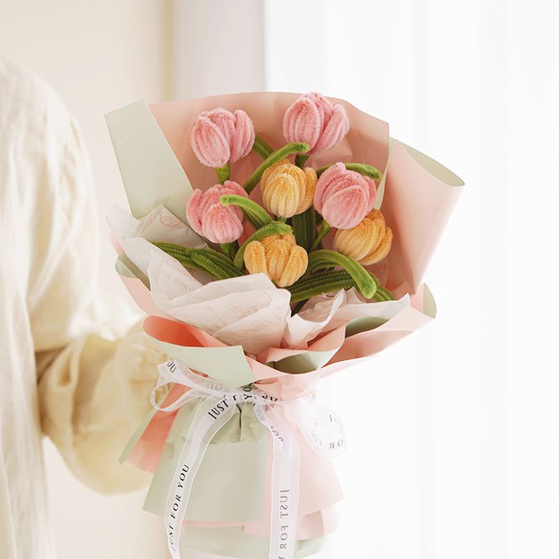 ช่อดอกทานตะวันติดบิดทำเอง-diy-ดอกไม้ทำมือ-วัสดุบรรจุภัณฑ์-ทานาบาตะ-ของขวัญวันวาเลนไทน์-ให้แฟน