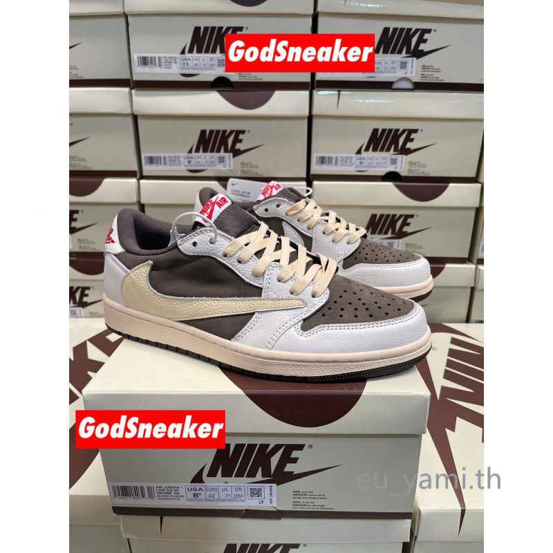 ของแท้-100-jordan-1-low-travis-scott-reverse-mocha-size-40-46