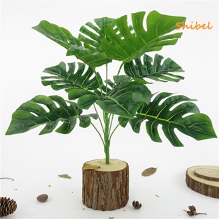 HOT_ ต้นไม้ประดิษฐ์เหมือนจริงตกแต่งบ้านผ้าจำลองตาราง Monstera ใบไม้