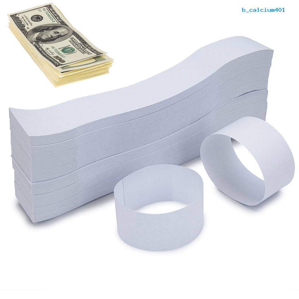 calciwj-300pcs-money-bands-bundles-self-sealing-professional-durable-white-blank-paper-cash-straps