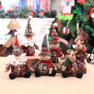 【AG】Santa Claus Snowman Elk Plaid Stuffed Doll Toy Christmas Kids Gift