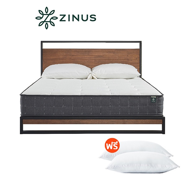 zinus-ที่นอนพ็อกเก็ตสปริง-สเปคนุ่ม-รุ่น-channing-หนา-20cm-ฟรีหมอนหนุนสุขภาพ-ส่งฟรี