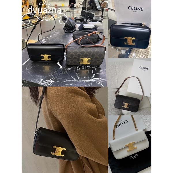 แบรนด์ใหม่-100-ของแท้-celine-triomphe-กระเป๋าสะพายข้าง